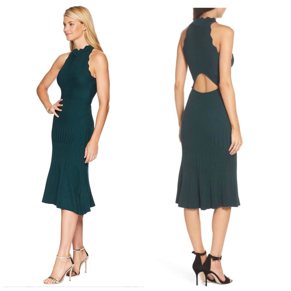 ADELYN Rae green scallop Dress